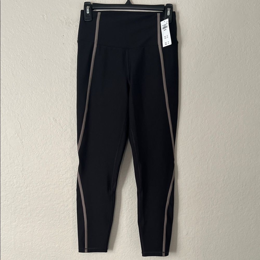 NTW YPB Black Leggings with Tan Accents in Size M